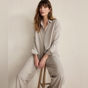 Haven Well Within Drapey Modal Cargo Pants Medium Warm greige taupe-beige